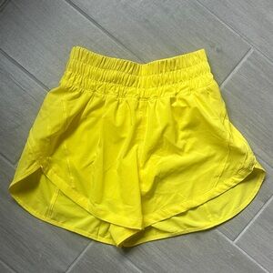 Lululemon Athletica Vibrant Yellow Athletic Shorts